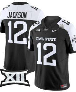 Jaylon Jackson Jersey #12 Iowa State Cyclones 2025 Limited Stitched Black Alter