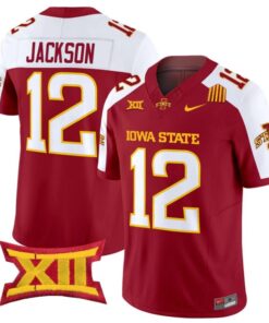 Jaylon Jackson Jersey #12 Iowa State Cyclones 2025 Limited Stitched Cardinal Alter