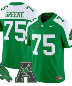 Joe Greene Jersey #75 North Texas Mean Green 2025 Vapor Stitched Green Alter
