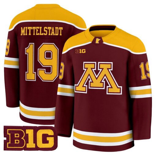 John Mittelstadt Jersey #19 Minnesota Golden Gophers 2025-26 Premium Stitched - Image 2