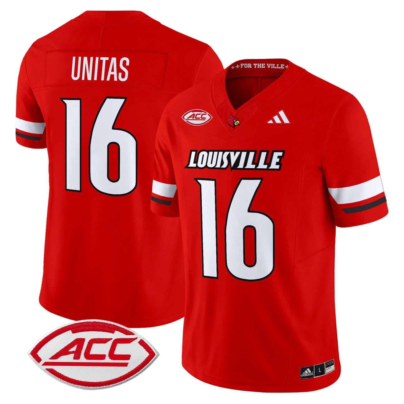 Johnny Unitas Jersey #16 Louisville Cardinals 2025 Vapor Limited Stitched - Image 3