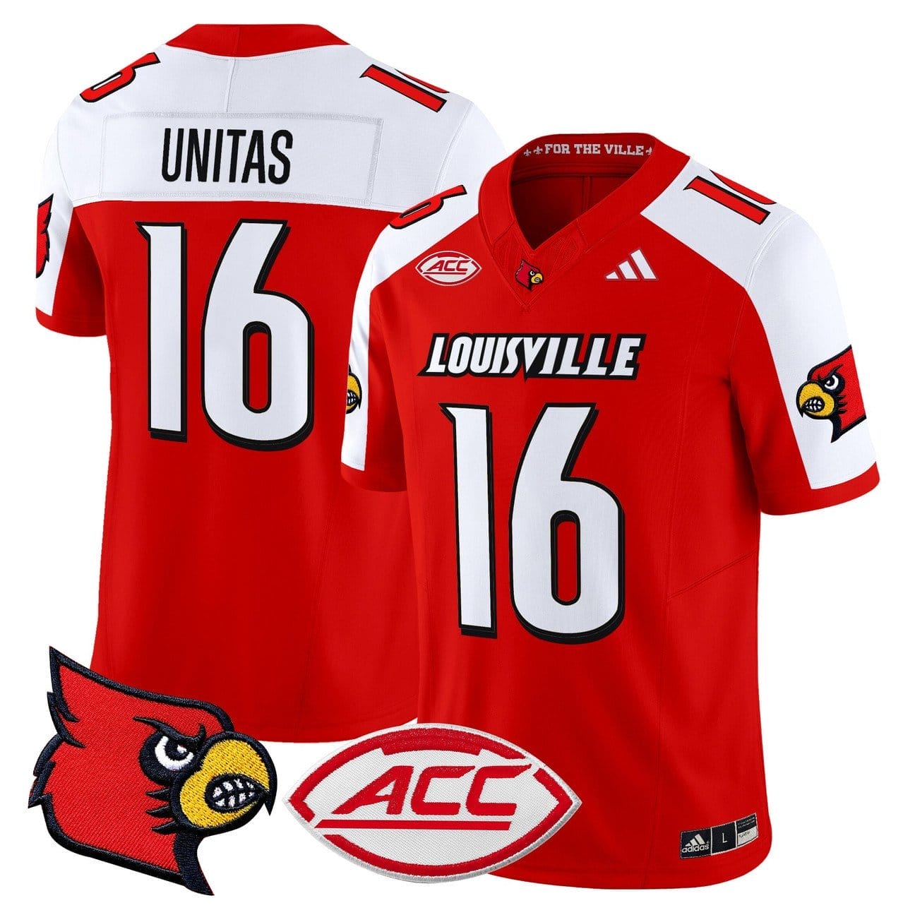 Johnny Unitas Jersey #16 Louisville Cardinals 2025 Vapor Limited Stitched - Image 4