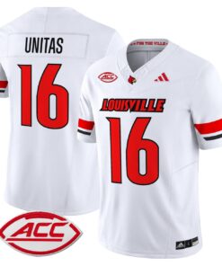 Johnny Unitas Jersey 16 Louisville Cardinals 2025 Vapor Stitched White