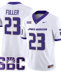 Jordan Fuller Jersey 23 James Madison Dukes 2025 Vapor Stitched White