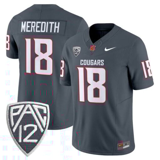 Joshua Meredith Jersey #18 Washington State Cougars 2025 V2 Vapor Stitched