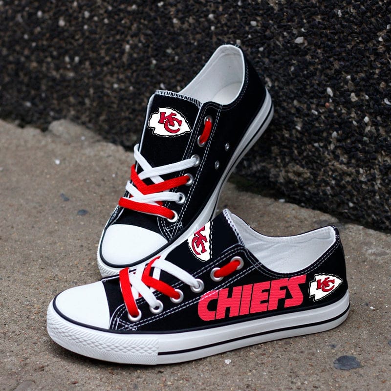 Kansas City Chiefs Low Top Canvas Sport Sneakers Shoes For Men Women Fans - Image 3