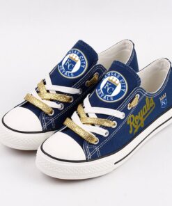 Kansas City Royals Limited Print MLB Students Low Top Canvas Shoes Sport Sneakers 4