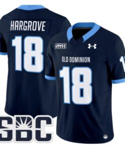 Ke'Travion Hargrove Jersey #18 Old Dominion Monarchs 2025 Vapor Stitched Navy