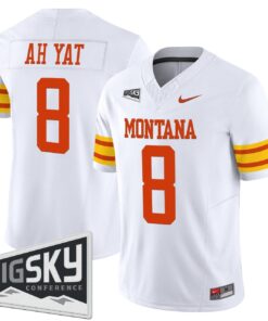 Keali i Ah Yat Jersey 8 Montana Grizzlies 1995 Throwback Stitched White