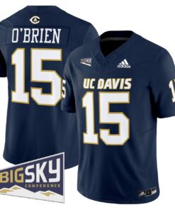 Ken O Brien Jersey 15 UC Davis Aggies 2025 Lake Tahoe Patch Stitched Navy
