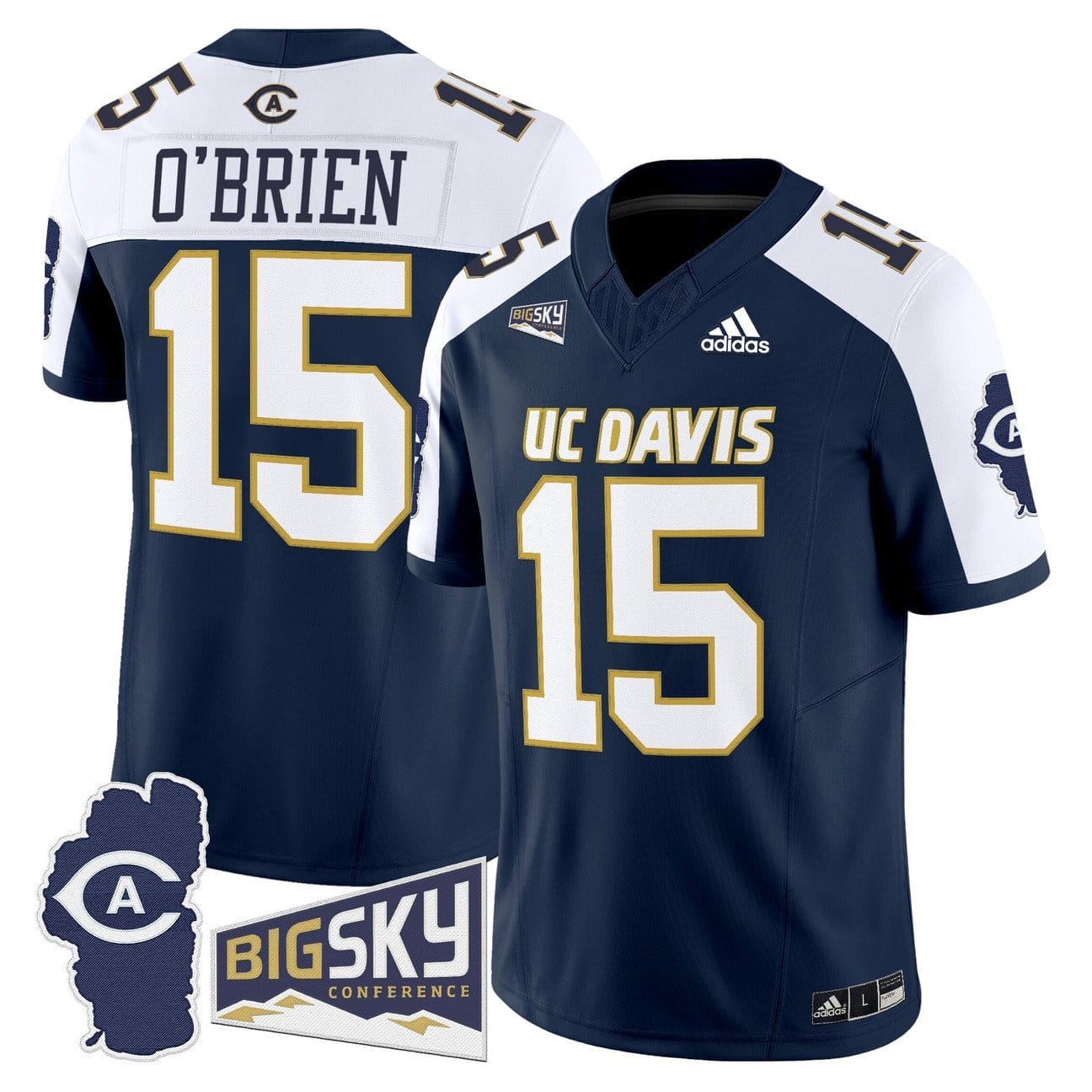 Ken O’Brien Jersey #15 UC Davis Aggies 2025 Lake Tahoe Patch Stitched - Image 4