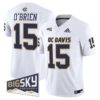 Ken O Brien Jersey 15 UC Davis Aggies 2025 Lake Tahoe Patch Stitched White