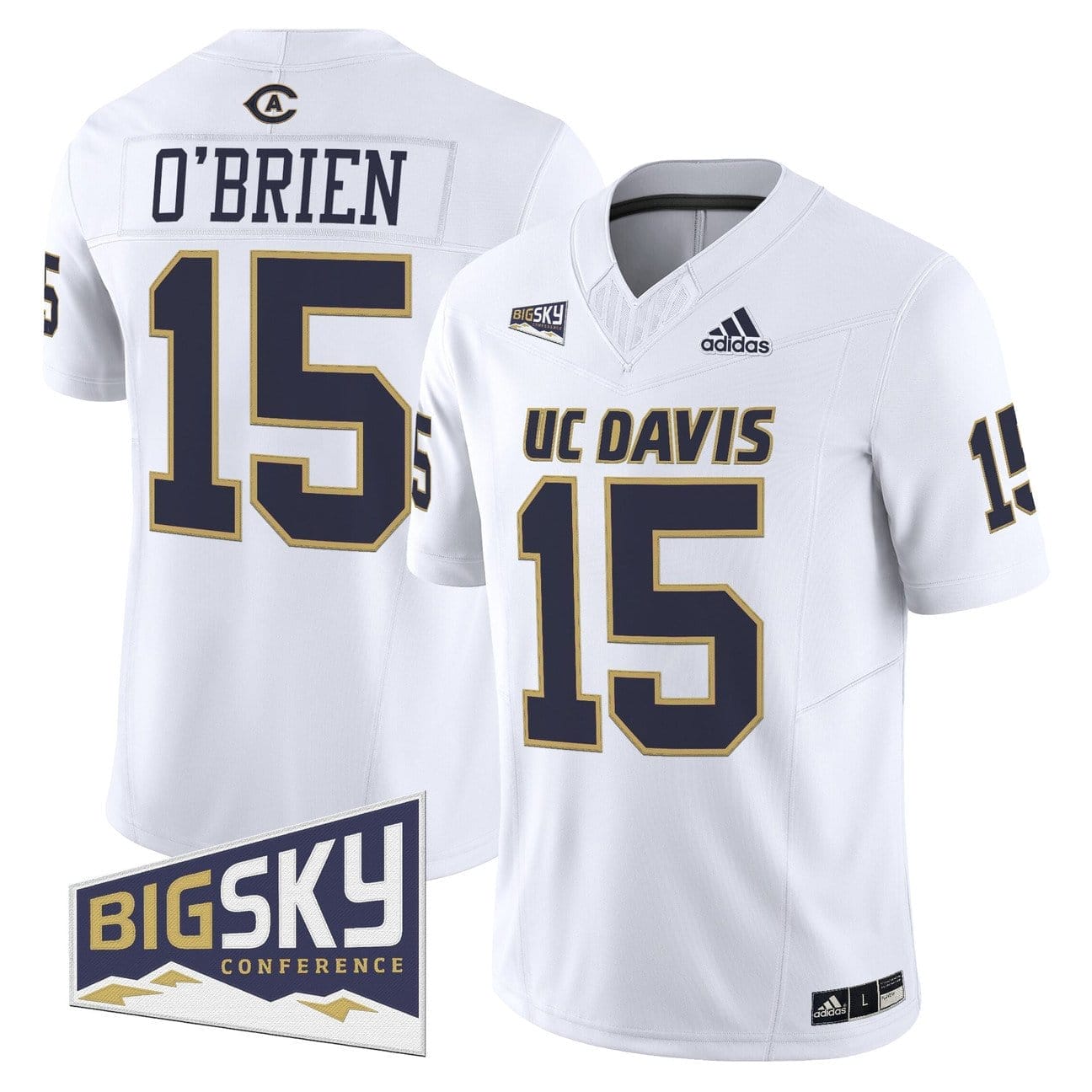 Ken O’Brien Jersey #15 UC Davis Aggies 2025 Lake Tahoe Patch Stitched
