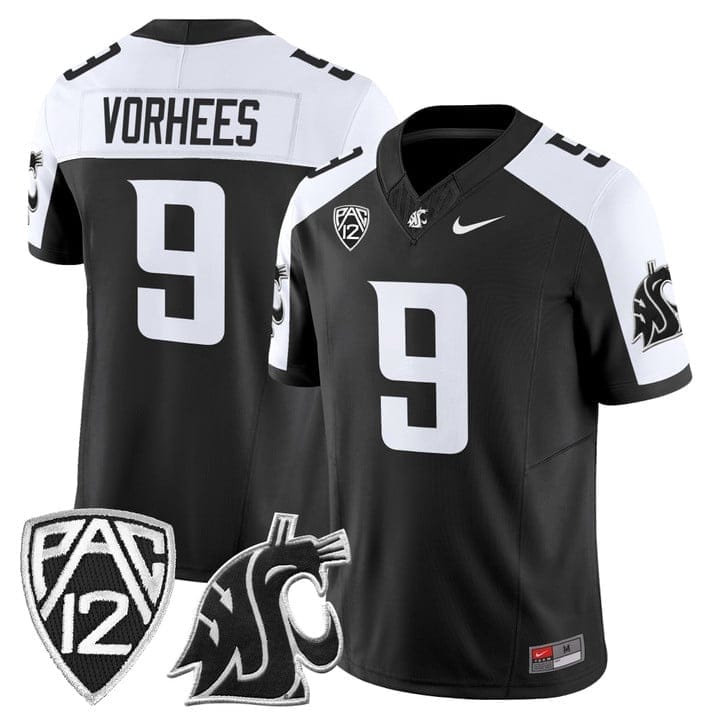 Kirby Vorhees Jersey #9 Washington State Cougars 2025 Vapor Limited Stitched
