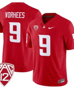 Kirby Vorhees Jersey 9 Washington State Cougars 2025 Vapor Stitched Crimson