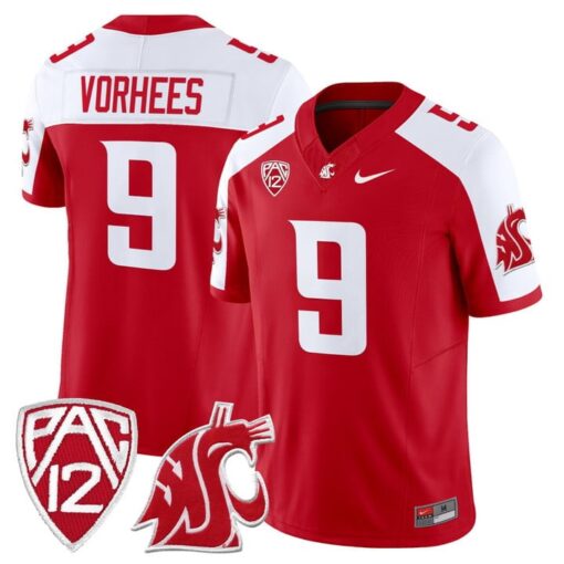 Kirby Vorhees Jersey #9 Washington State Cougars 2025 Vapor Limited Stitched - Image 3