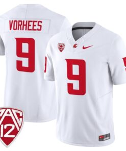 Kirby Vorhees Jersey 9 Washington State Cougars 2025 Vapor Stitched White