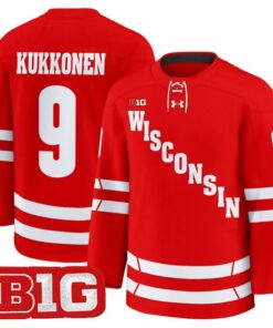 Kyle Kukkonen Jersey #9 Wisconsin Badgers 2025-26 Premium Stitched