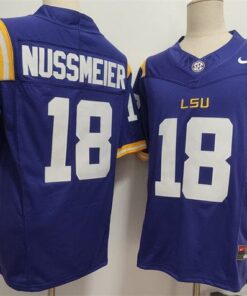 LSU Tigers #18 Garrett Nussmeier Jersey 2025 F.U.S.E. Football Stitched