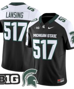 Lansing Jersey #517 Michigan State Spartans 2025 Vapor Stitched Black Alter