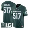 Lansing Jersey #517 Michigan State Spartans 2025 Vapor Stitched Green 2 LansingJersey 517MichiganStateSpartans2025VaporStitchedGreen