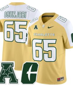 Alternative view of Larry Ogunjobi Jersey #65 Charlotte 49ers 2025 Vapor Limited Stitched