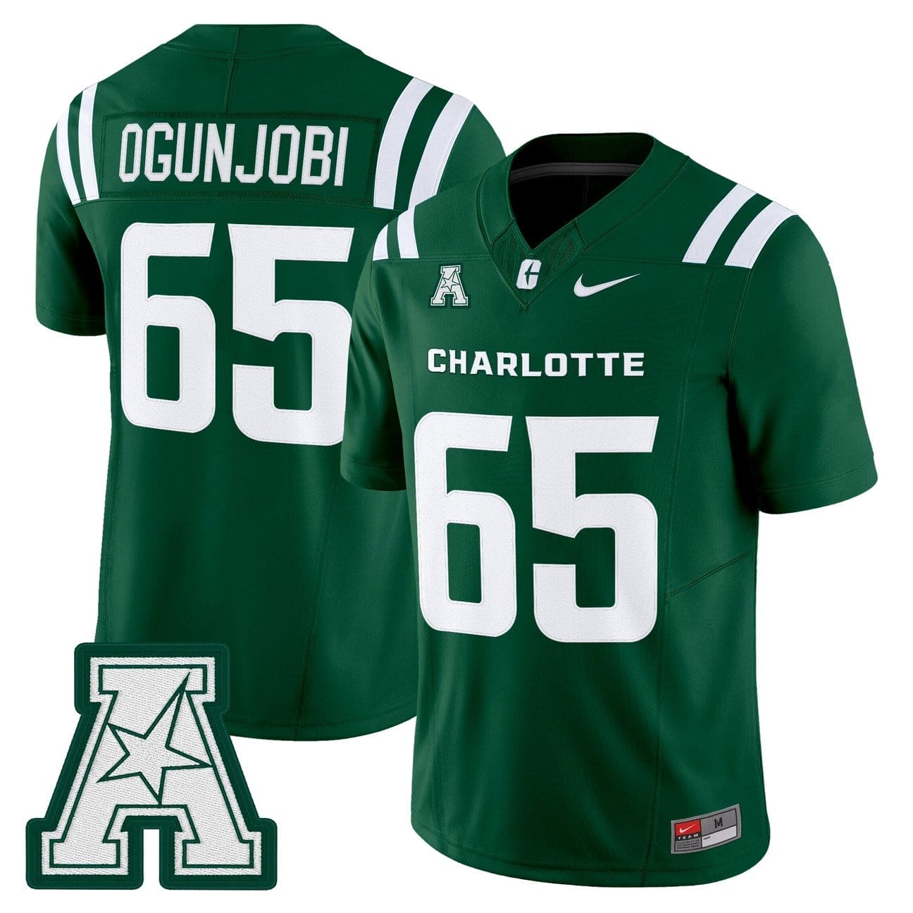 Larry Ogunjobi Jersey #65 Charlotte 49ers 2025 Vapor Limited Stitched 5 Larry Ogunjobi Jersey #65 Charlotte 49ers 2025 Vapor Limited Stitched - Image 5