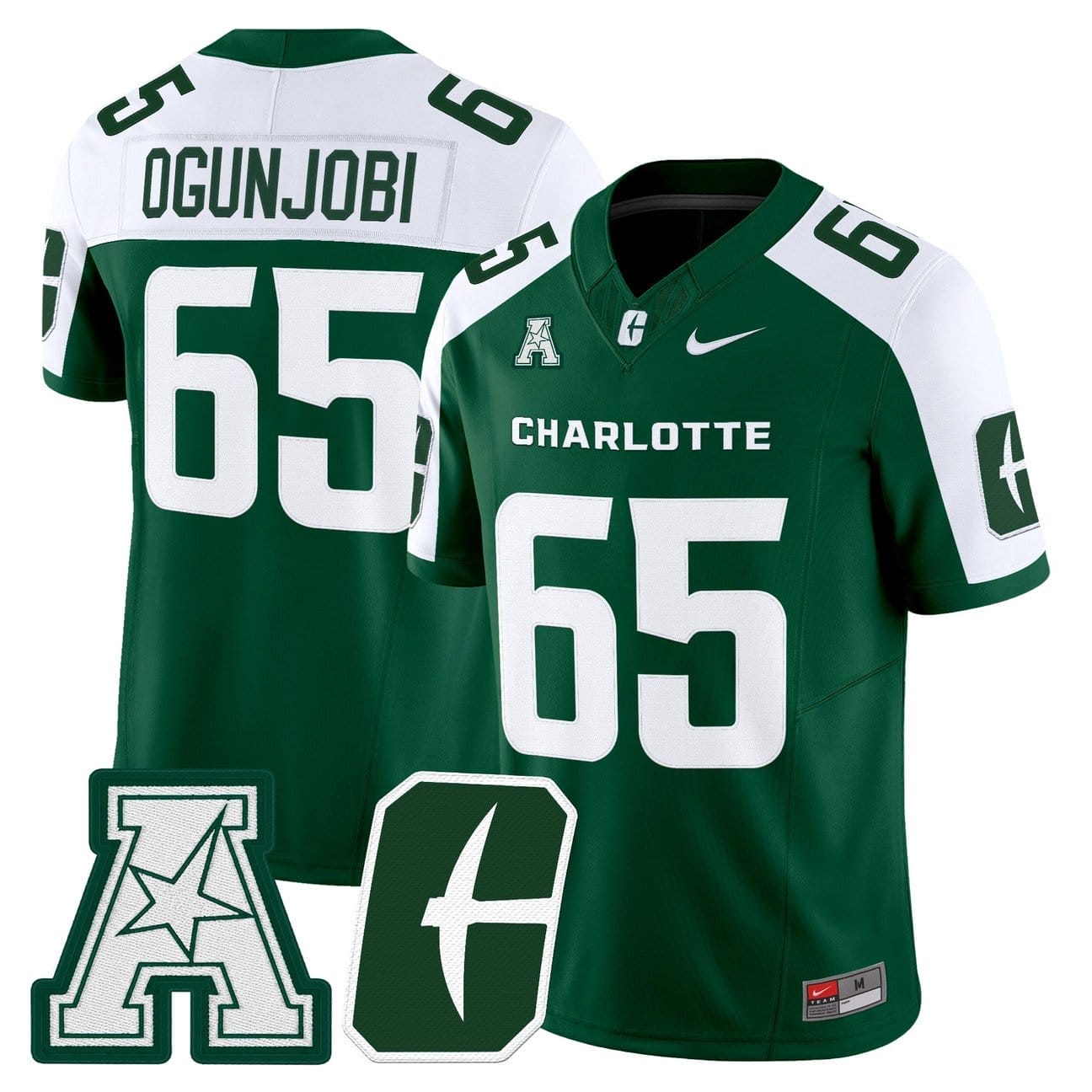 Larry Ogunjobi Jersey #65 Charlotte 49ers 2025 Vapor Limited Stitched 4 Larry Ogunjobi Jersey #65 Charlotte 49ers 2025 Vapor Limited Stitched - Image 4