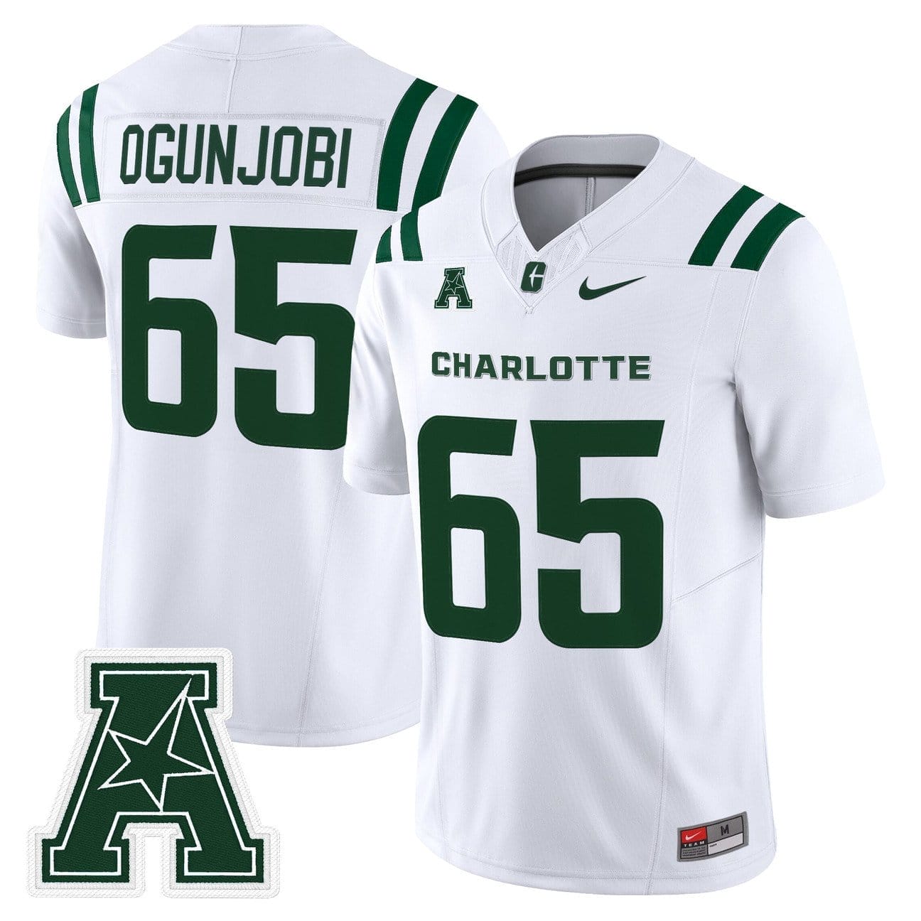 Larry Ogunjobi Jersey #65 Charlotte 49ers 2025 Vapor Limited Stitched 1 Larry Ogunjobi Jersey #65 Charlotte 49ers 2025 Vapor Limited Stitched