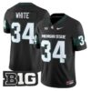 LorenzoWhiteJersey 34MichiganStateSpartans2025VaporStitchedBlack