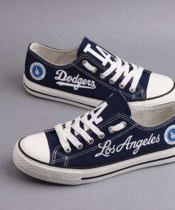 LosAngelesDodgers Limited Print MLB Students Low Top Canvas Shoes Sport Sneakers
