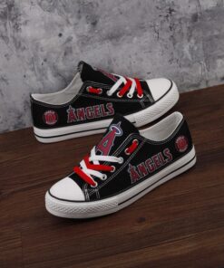 Alternative view of Los Angeles Angels Limited Print Low Top Canvas Shoes Sport Sneakers For Men Women Fans