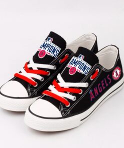 Alternative view of Los Angeles Angels Limited Print Low Top Canvas Shoes Sport Sneakers For Men Women Fans