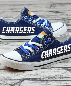 Los Angeles Chargers Limited Print NFL Students Low Top Canvas Shoes Sport Sneakers fbc8c335 9774 4d18 a95e f8846c9290f3