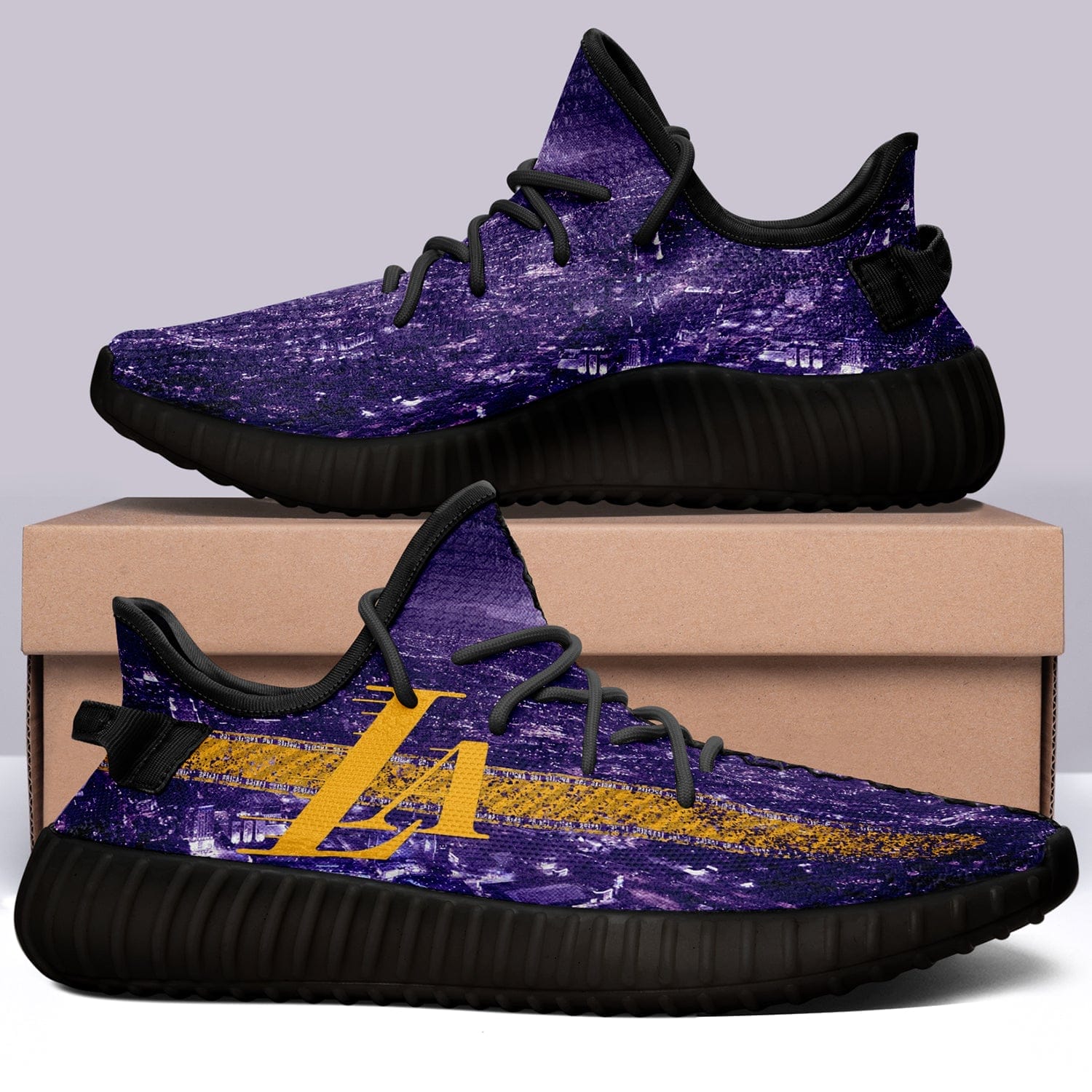 Los Angeles Lakers NBA 350v Yeezy Sneakers For Men Women Fans 5 Los Angeles Lakers NBA 350v Yeezy Sneakers For Men Women Fans - Image 5