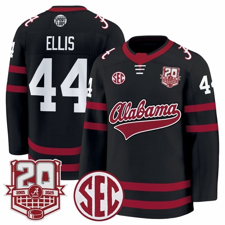 Luke Ellis Jersey #44  Alabama Crimson Tide 2025-26 Premium 20th Anniversary Patch Stitched