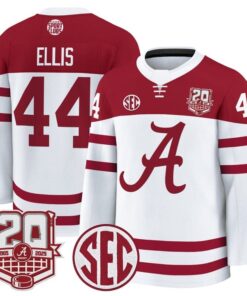 Alternative view of Luke Ellis Jersey #44  Alabama Crimson Tide 2025-26 Premium 20th Anniversary Patch Stitched