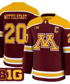 Luke Mittelstadt Jersey 20 Minnesota Golden Gophers 2025 26 Stitched Maroon