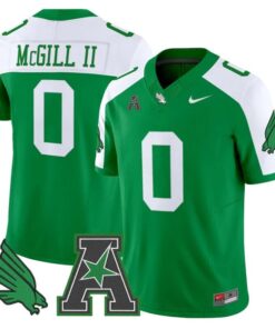 Makenzie McGill II Jersey #0 North Texas Mean Green 2025 Stitched Green Alter