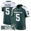 MakhiFrazierJersey 5MichiganStateSpartans2025VaporStitchedGreenAlter