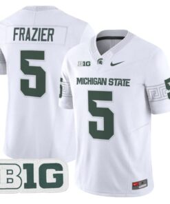 Makhi Frazier Jersey #5 Michigan State Spartans 2025 Vapor Stitched White