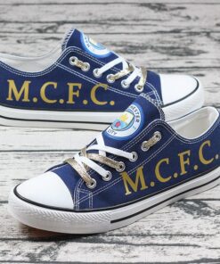 Alternative view of Manchester City Low Top Canvas Sport Sneakers Shoes For Men Women Fans