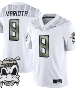 Alternative view of Marcus Mariota Jersey #8 Oregon Ducks 2025 Mummy Duck Vapor Limited Stitched