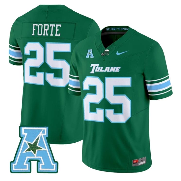 Matt Forte Jersey #25  Tulane Green Wave 2025 Vapor Limited Stitched - Image 4