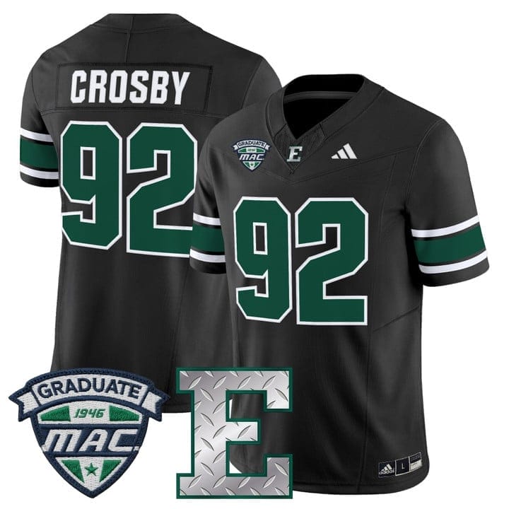 Maxx Crosby Jersey #92 Eastern Michigan Eagles 2025 Limited Stitched 1 Maxx Crosby Jersey #92 Eastern Michigan Eagles 2025 Limited Stitched