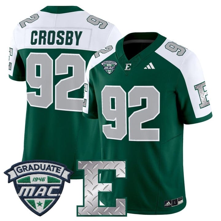 Maxx Crosby Jersey #92 Eastern Michigan Eagles 2025 Limited Stitched 4 Maxx Crosby Jersey #92 Eastern Michigan Eagles 2025 Limited Stitched - Image 4