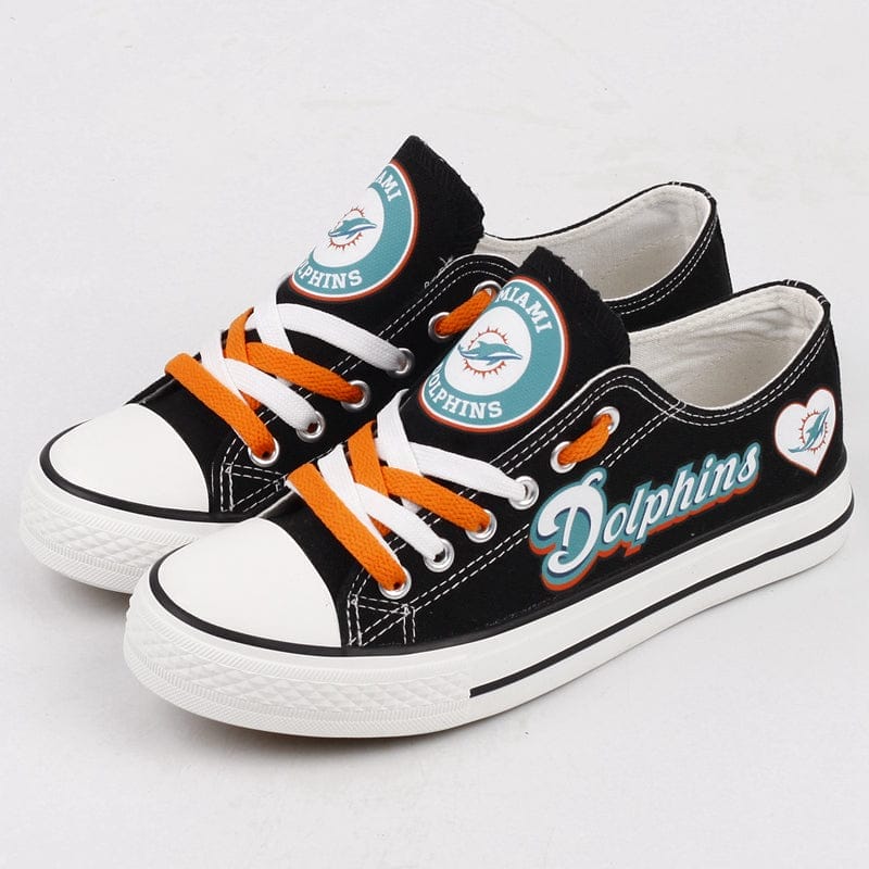 Miami Dolphins Low Top Canvas Sport Sneakers Shoes For Men Women Fans 2 Miami Dolphins Low Top Canvas Sport Sneakers Shoes For Men Women Fans - Image 2