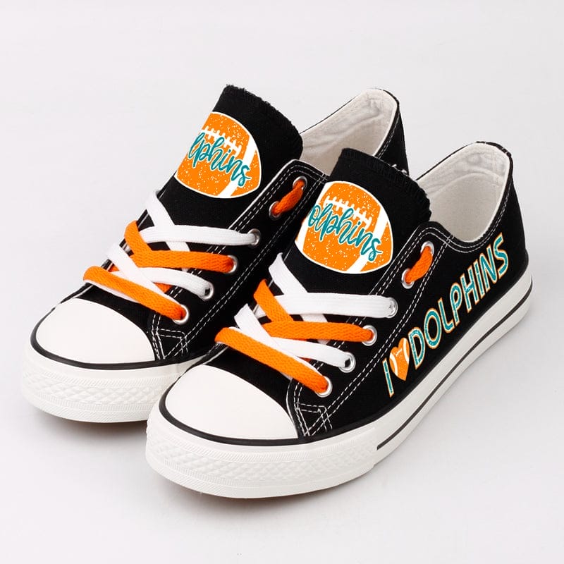 Miami Dolphins Low Top Canvas Sport Sneakers Shoes For Men Women Fans 6 Miami Dolphins Low Top Canvas Sport Sneakers Shoes For Men Women Fans - Image 6