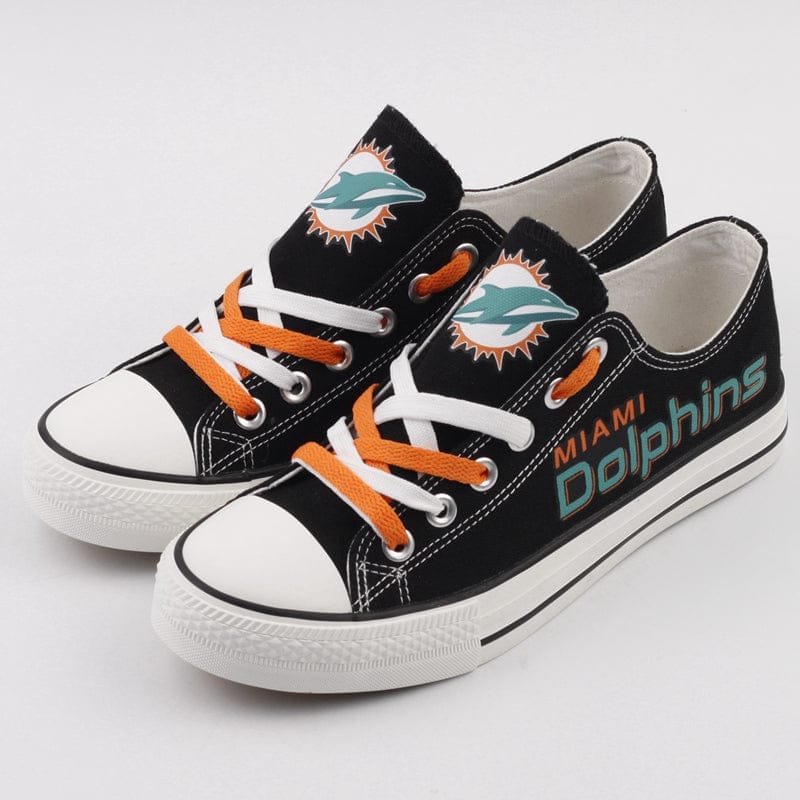 Miami Dolphins Low Top Canvas Sport Sneakers Shoes For Men Women Fans 3 Miami Dolphins Low Top Canvas Sport Sneakers Shoes For Men Women Fans - Image 3