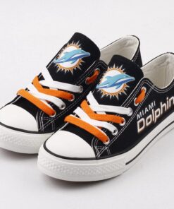 Alternative view of Miami Dolphins Low Top Canvas Sport Sneakers Shoes For Men Women Fans